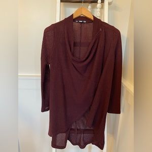 She + Sky lightweight sweater with button closure